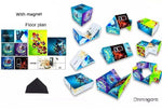 WDM109P  2.36" Foldable trangle puzzle cube with magnet - WDM Promos