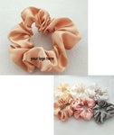 WDM124P - Satin Hair Scrunchie Bobble Ponytail Bun Hair Bands - WDM Promos