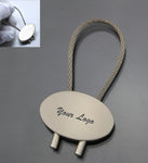 WDM214P Oval shape keychain with cable - WDM Promos