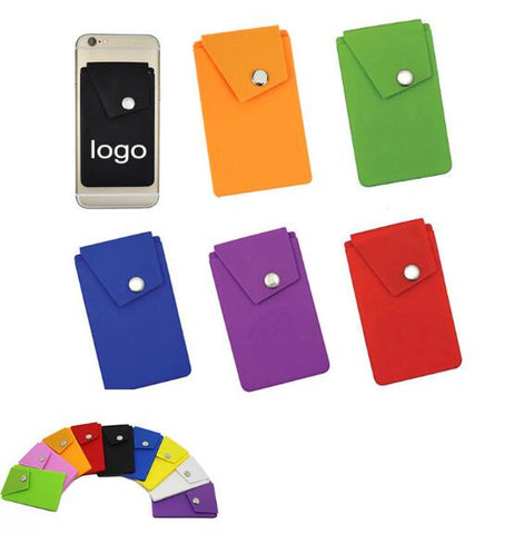 WDM60P silicone Wallet and Stand with snap closure - WDM Promos