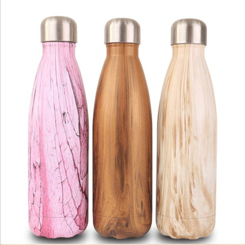WDM811 500ml wood grain cola bottle - WDM Promos