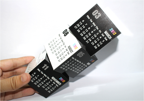 square shape calendar cube - WDM Promos
